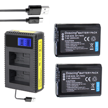 2X For Sony NP-FW50 NP FW50 Camera Battery + LCD Charger For Sony A6000 NEX-7 NEX 5N F3 NEX-3D NEX-3DW NEX-3K NEX-5C Alpha 7R II 2024 - buy cheap