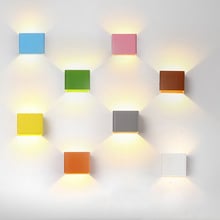 Luminária de parede led de 5w, ac 85-240v, moderna, iluminação para quarto, sala de jantar, corredor, alumínio, 7 cores opcionais 2024 - compre barato