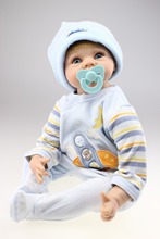 New Hot Sale Silicone Vinyl Babydoll Cloth Body Living Doll Lovly Jumpsuit Design Children's Toys 2024 - buy cheap