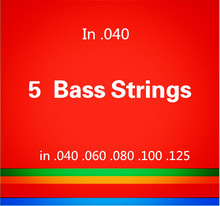 5sets/lot  .040-.125 (1st-5th) 5 strings Electric Bass Guitar Strings guitar parts wholesale musical instruments accessories 2024 - buy cheap