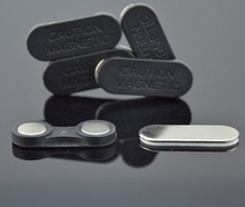 Prendedor de prata magnético para nome, placa frontal com adesivo de 3m 2024 - compre barato