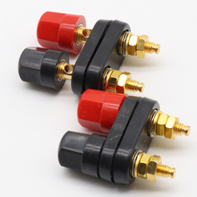 Clavijas Banana de calidad, terminales de pareja, conector rojo y negro, Terminal de amplificador, poste de encuadernación, Conector de altavoz Banana 2024 - compra barato