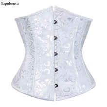 12 Steel Boned Corset Underbust Waist Cincher Corsets and Bustiers Gothic Corselet Sexy Body Shaper Black White espartilho 6XL 2024 - buy cheap