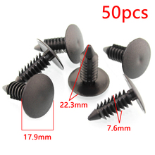 Dewtreetali Universal 50Pcs Car Clips Bumper Shield Retainer Auto Fastener fit 8mm Hole Plastic Plastic Rivet Car Styling 2024 - buy cheap