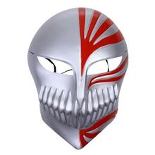 Bleach-cosplay Kurosaki Ichigo bankai, máscara de Hollow completa (plateado en rojo) para fiesta de Halloween 2024 - compra barato