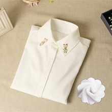 Camisas finas de terciopelo para mujer, Blusas de manga larga con estampado de Diamante, para Mujer Tops, Blusas femeninas 2024 - compra barato