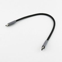 1 шт. USB Type C 3,1 папа к USB Type-C 3,1 Мужской конвертер OTG адаптер свинца данных черный кабель 25 см/1 м 2024 - купить недорого