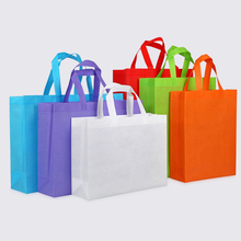 20 PCS custom printed LOGO shopping handle gift reusable eco-friendly non woven bag 2024 - buy cheap