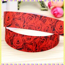 New 7/8'' Free shipping flowers printed grosgrain ribbon hair bow headwear party decoration wholesale OEM 22mm H3866 2024 - buy cheap
