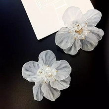 Classics Big White Flower Earrings For Women Fashion Jewelry Immortal Ins Eternal Flower Petal Earrings Elegant Bijoux Accessory 2024 - buy cheap