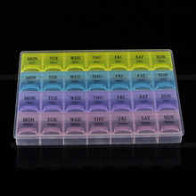 1PC Weekly 7 Days 28 Compartments Pills Storage Box Tablet Health Care Pill Box Holder Medicine Organizer Case New 2024 - buy cheap