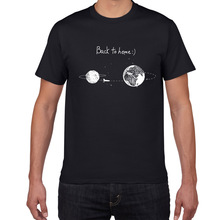 Мужская летняя футболка из натурального хлопка, с принтом космический корабль 2024 - купить недорого