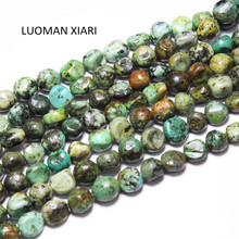 LUOMAN XIARI Natural Irregular African Turquoise Stone Beads For Jewelry Making DIY Bracelet  Material about 9-11mm Strand 15'' 2024 - buy cheap
