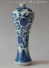 Старая Коллекционная фарфоровая элегантная сине-белая фарфоровая ваза ручной работы 2024 - купить недорого