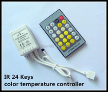 Controlador de temperatura de color, 24 teclas IR, DC5v, 12v-24v, para tira de luces led 5050/3528 y módulo LED RGB, 4 Uds./lote 2024 - compra barato