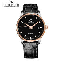 Reef Tiger/RT Simple Style Business Watches Automatic Watch with Date and Famous Brand Logo Leather Strap Watch for Men RGA810 2024 - buy cheap