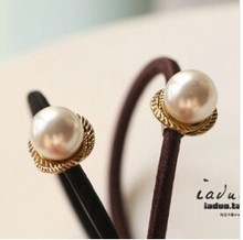 Simple small fragrant wind a rotating imitation pearl jewelry wholesale rubber band hair ring Tousheng  free shipping 2024 - buy cheap