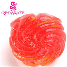 RED SNAKE Fashion Ring Handmade Red Whirlpool design Murano Glass Rings 2024 - buy cheap