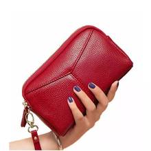 Wholesale Fashion Lady's Hand Bag Real Leather Patchwork Women's Clutch Elegant All-match Female Causal Purse Drop Shipping 2024 - buy cheap