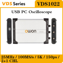 Owon PC USB Digital Oscilloscope VDS1022 2x 25MHz 100MS/s Million 1GS  MIT Isolation 2+1 channels Memory depth 5K 2024 - buy cheap