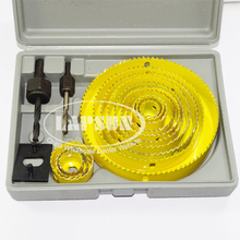 16 in 1 Hole Saw Drill Bit Cutter Set Holesaw Kit For Aluminum Sheet Plastic Wood (F22-16) 3/4" 7/8" 1" 1-1/4"  2"  3"  4" 5" 2024 - buy cheap