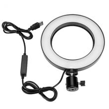 Minianillo de luz LED portátil de 6 pulgadas, lámpara anular ajustable de 3200K/5500K, para grabación de fotos en Youtube, 3 colores 2024 - compra barato