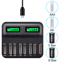 Cargador de batería LCD de carga de 1,2 V AA AAA NiMH batería para C tamaño D batería recargable 2024 - compra barato