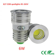 New products E27 COB spotlights 6W 85-265V dimmable LED bulbs Warm white / white energy saving lamps LED light cups 2024 - buy cheap