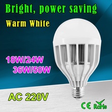 220 В SMD5730 чипы Светодиодная лампа точечного освещения супер-мощная лампа E27 Холодный белый свет 18 Вт 24 Вт 36 Вт 50 Вт освещение 2024 - купить недорого