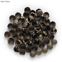 High Quality Promotions Round Scrapbooking 100 Pcs Decorative Embellishment Bronze Tone Brads Carving 11x4mm 2024 - buy cheap