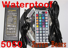 White PCB Board 5050 LED RGB Strip  5M  IP65 Led Tape Waterproof   300 LEDs/Roll +Mini 44 keys IR Remote+12v 5a power supply 2024 - buy cheap