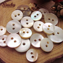 Niucky-2 agujeros de agua dulce blanca con botón de carcasa de piel para ropa, accesorios de costura artesanal, 9mm-13mm, S0101-039 #9 13 2024 - compra barato