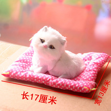 cute simulation small cat toy polyethylene & furs handicraft white mat cat model gift about 17x13cm 2389 2024 - buy cheap