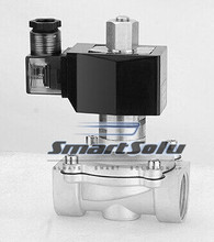 Free Shipping G3/4" 2S200-20 Stainless steel Solenoid Valve VITON Normally Open for Acid Water Air Oil DC12V 2024 - buy cheap