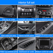 Qhcp abs fibra de carbono estilo copo água painel titular painel quadro saída ar adesivo acessórios interiores para subaru xv 2018 2024 - compre barato