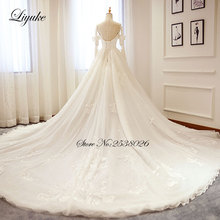 Liyuke Vestido De Noiva Sweetheart A-Line Wedding Dress Beautiful Appliques Spaghetti Strap Bride Dress 2024 - buy cheap