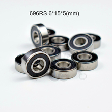 Bearing 10pcs 696RS 6*15*5(mm) free shipping chrome steel rubber Sealed High speed Mechanical equipment parts 2024 - buy cheap