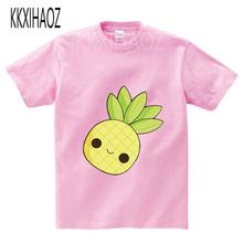Children Summer Funny Fruit Print t-shirt Girls Casual Cotton O-neck Tee Tops Kids t shirt Boys Pineapple tshirts 2-14yeas   NN 2024 - buy cheap