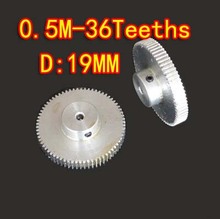 2 uds., venta al por mayor, 0,5 M-36 dientes, aleación de aluminio, pequeño modulus, spur gear-Hole d:3mm 2024 - compra barato
