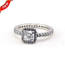 Timeless Elegance Rings 100% 925 Sterling Silver Jewelry with Clear CZ Free Shipping 2024 - buy cheap