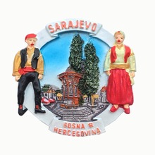 BABELEMI-imán de nevera 3D para decoración del hogar, imán de recuerdo para refrigerador de bosnievo y Sarajevo, recuerdo turístico 2024 - compra barato