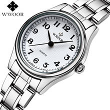 Montre Femme брендовые Роскошные Кварцевые часы из нержавеющей стали, женские часы, женские повседневные часы, топ-часы, женские WWOOR relogio feminino 2024 - купить недорого