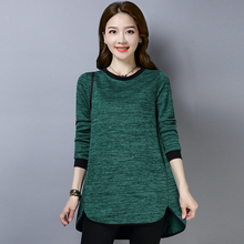 Plus size M-4XL Women T-shirt 2019 Spring Autumn Clothing Korean Loose Long sleeve T-shirt O-neck Basic Female Casual Tops AA648 2024 - buy cheap