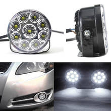 New 2Pcs 9LED DRL Round Car Fog Lamp Driving Daytime Running Lights Head Light White 2024 - buy cheap