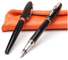 Pirio 907 caneta tinteiro de metal, luxuosa, listra preta e vermelha, 0.5mm, tinteiro de metal, caixa de presente original, frete grátis 2024 - compre barato