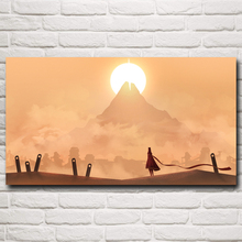 Carteles e impresiones de juego de sol, paisaje de Vector de viaje, montañas, decoración moderna del hogar, pintura de seda, cuadros de salón 2024 - compra barato