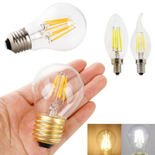 10Pcs/Lot Edison Retro E12 E27 E14 Dimmable G45 A60 2W 4W 6W 8W LED Bulb Light Vintage Filament Lamps Replace Incandescent 2024 - buy cheap
