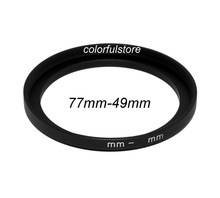 New 77mm to 49mm 77-49 77 49 mm Metal Step-Up Step Up Ring Camera Lenses Lens Hood Holder Filter Filters Stepping Adapter U009 2024 - buy cheap