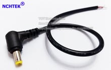 NCHTEK DC potencia macho ángulo recto 90 grados cable 5,5x2,1mm enchufe para cámara CCTV, DC pigtail macho/envío gratis/100 Uds 2024 - compra barato