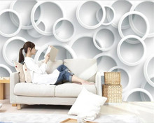 Papel de parede beibehand para decoração caseira, papel de parede personalizado, círculo puro, branco, mural, sala de estar, papel pintado, mural 3d 2024 - compre barato